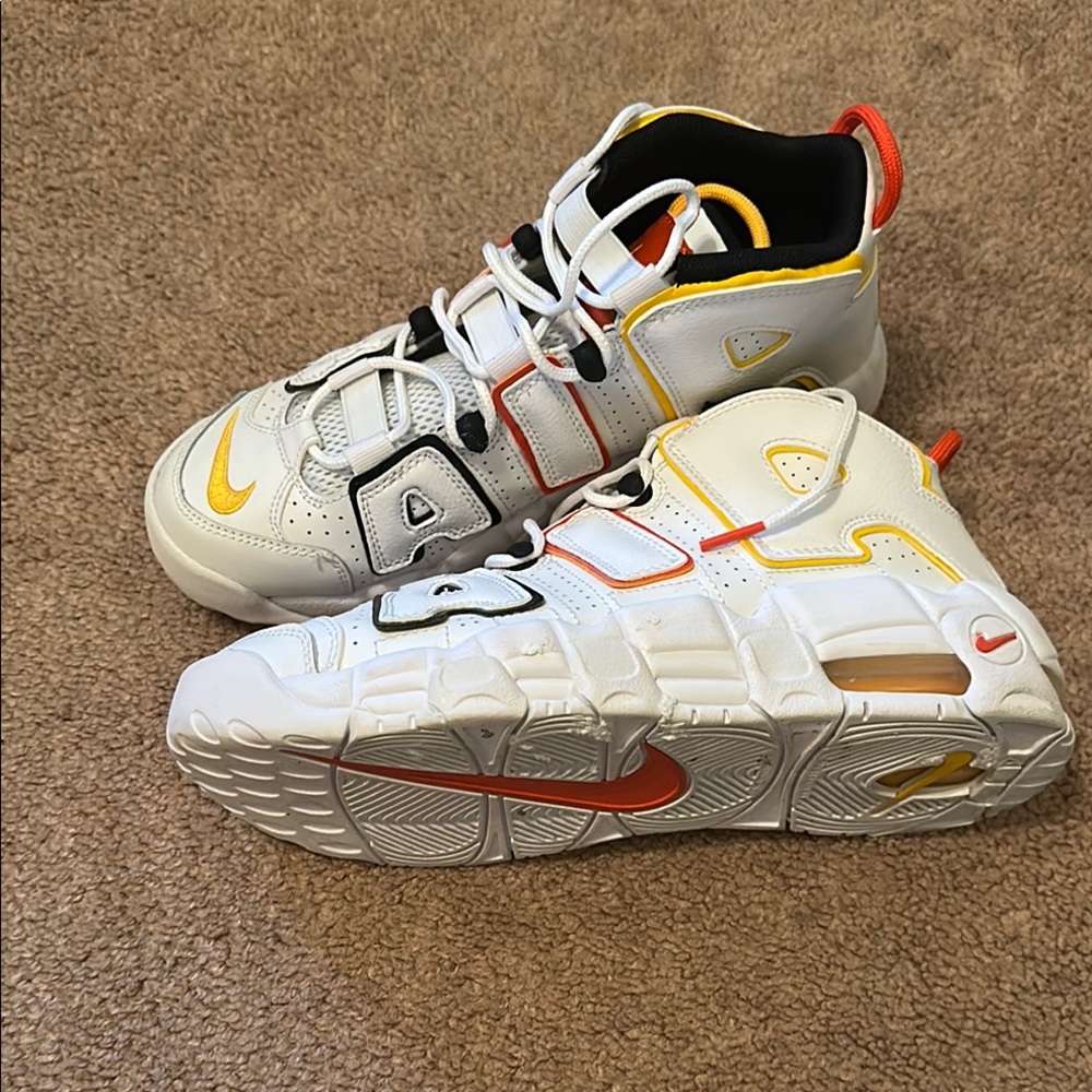 Nike White and Orange Avant-Garde Sneakers